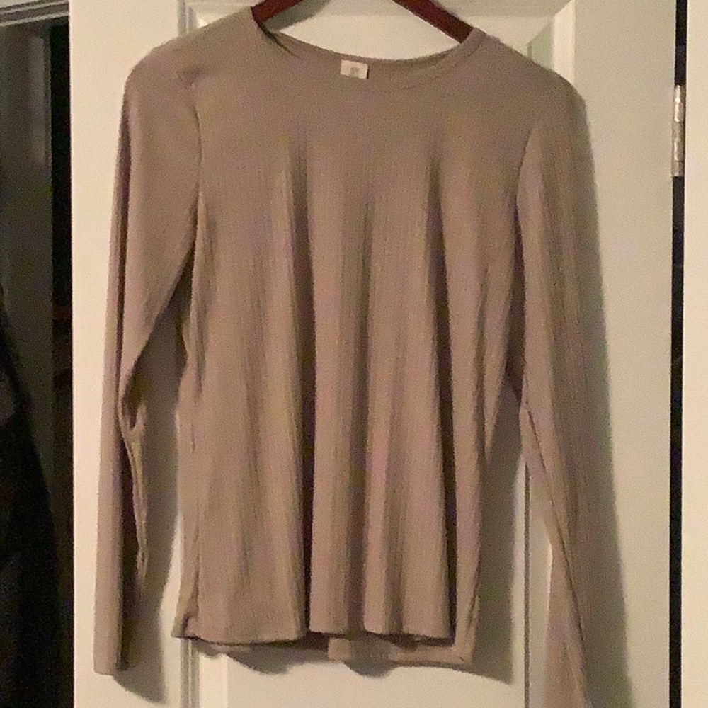 Beige Long Sleeve Top